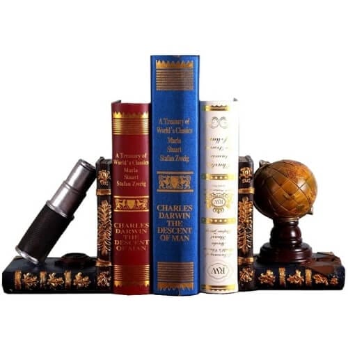 E-isata Book Ends Globe and Telescope Shelf Tidy Bookends Amazing Gifts For A Female Boss That Will Surely Fill Her With Joy