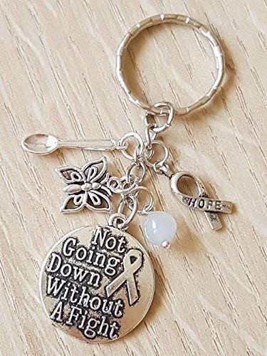 Handmade Not Going Down Without a Fight Diabetic Awareness Keyring
