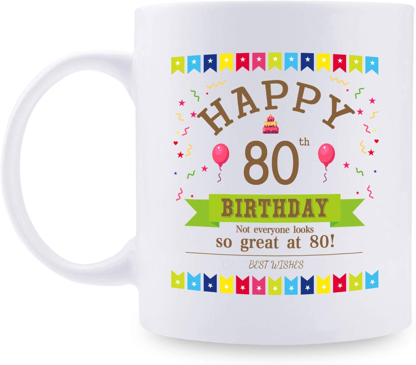 80 Years Old Birthday Gifts Coffee Mug for Mom, Wife, Friend, Sister, Her, Colleague