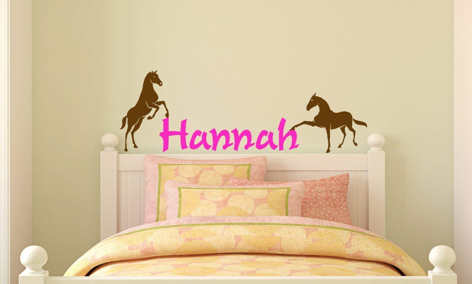 Girls Personalized Horse Wall Decal