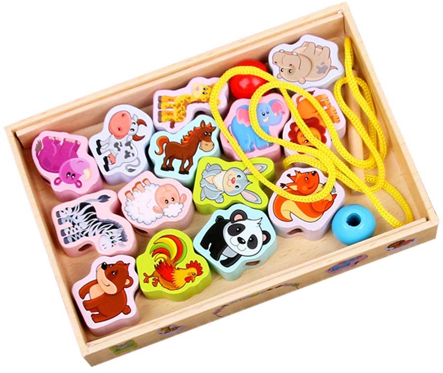 Gorei Wooden Lacing Beads for Toddlers
