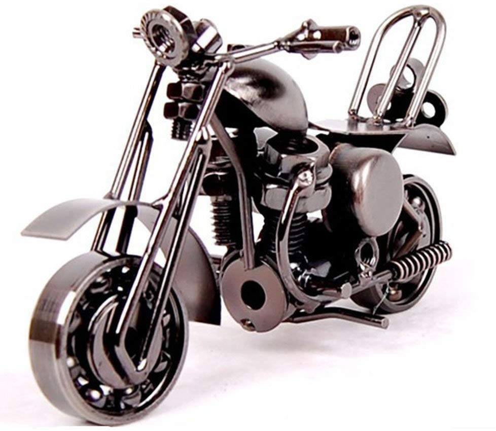 Handcrafted Iron Model Motorcycle Modern Ornaments for Home Office Decoration
