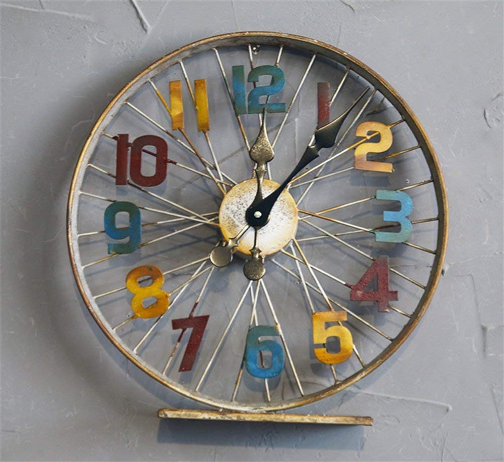 Bicycle Wheel Iron Wall Clock
