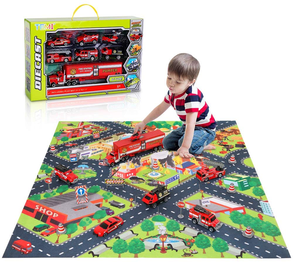 Diecast Emergency Fire Rescue Vehicle Toy Set