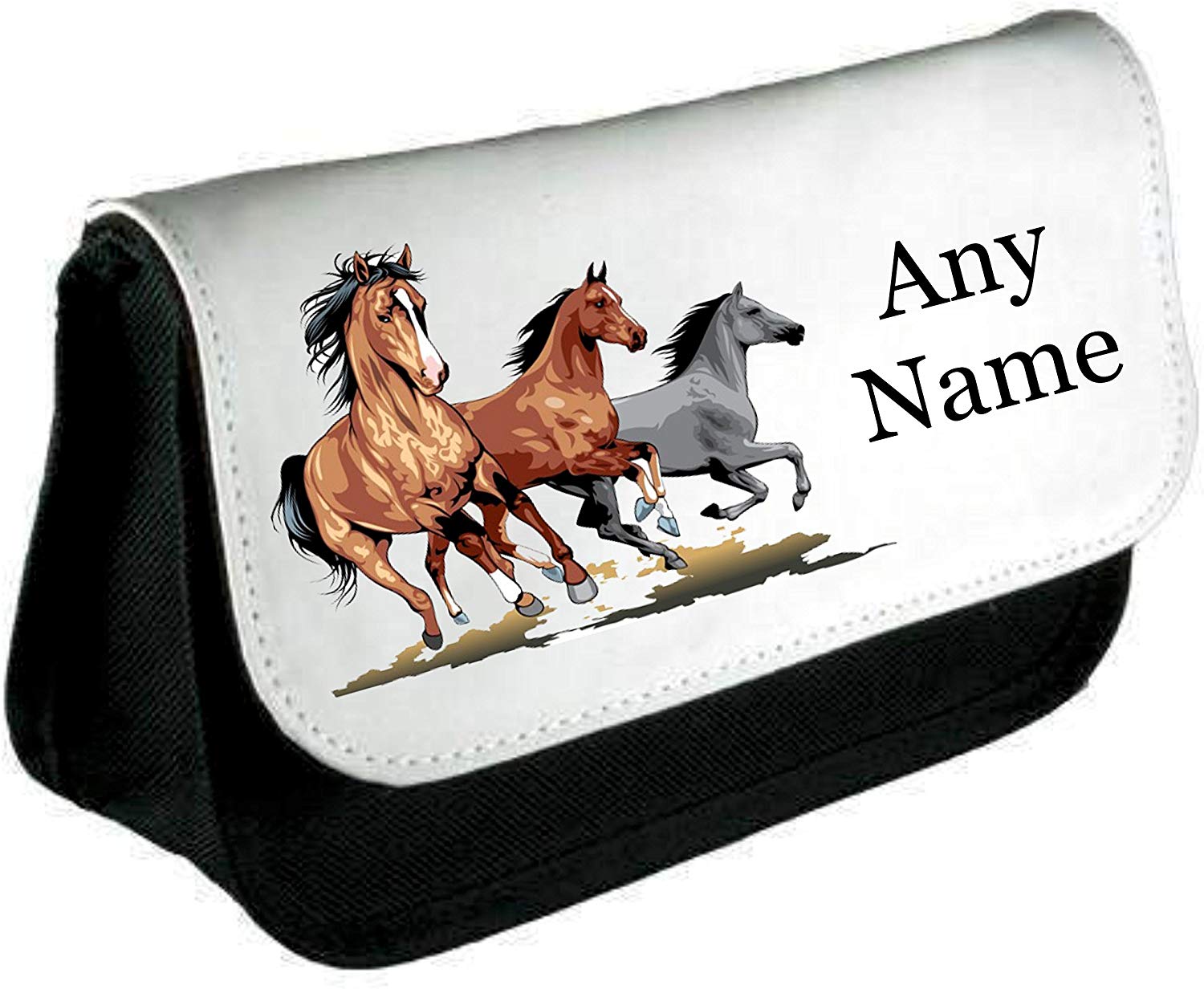 Personalised Horse/Horses Pen/Pencil Case/Make Up/Cosmetic Bag