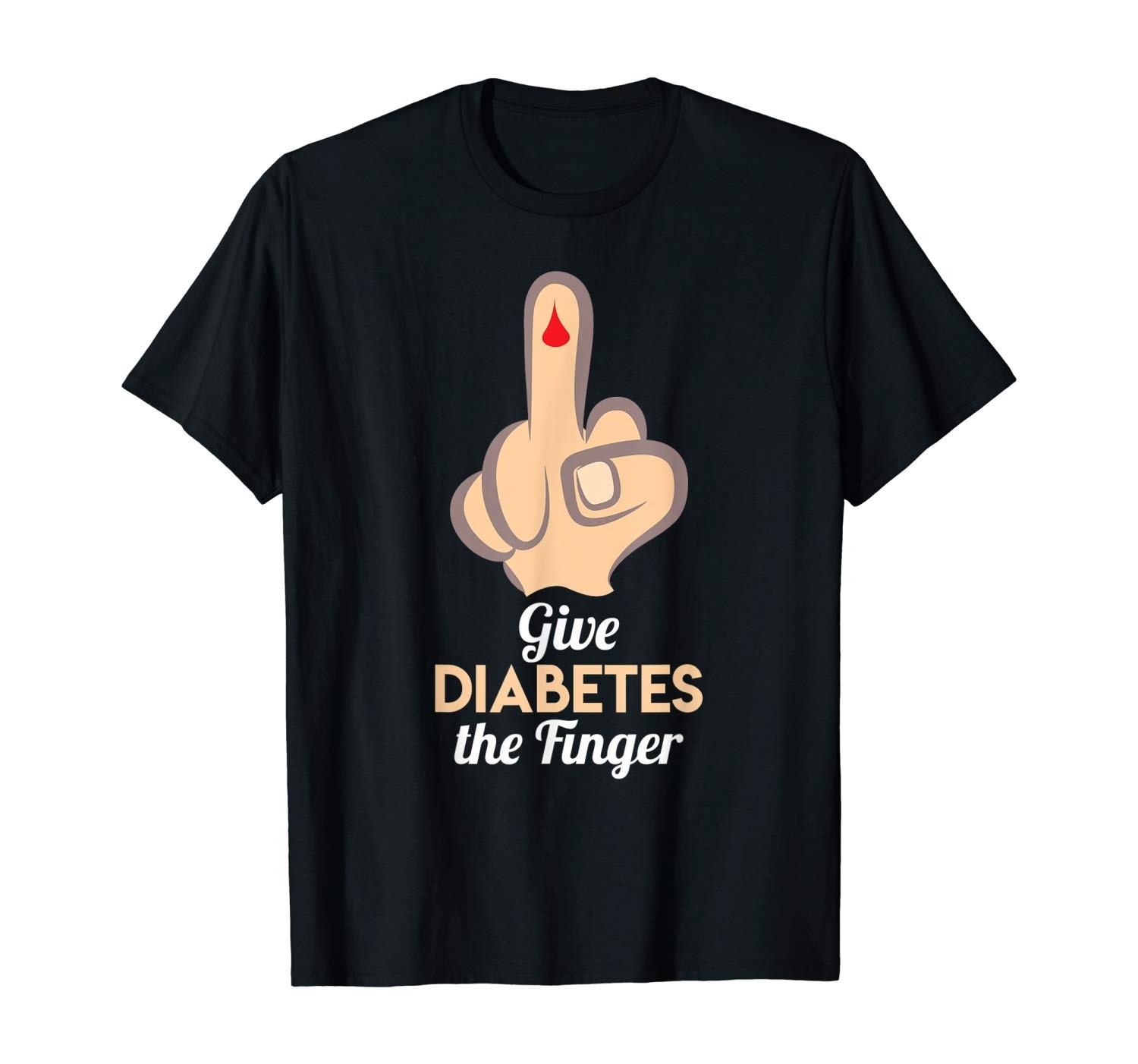 Give Diabetes The Finger Diabetic Glucose Sugar Awareness T-Shirt