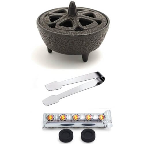 The Smudge Stick Shop Incense/Resin Burner Kit Cast Iron Incense Burner Astonishing Iron Gifts For Her On 6th Anniversary