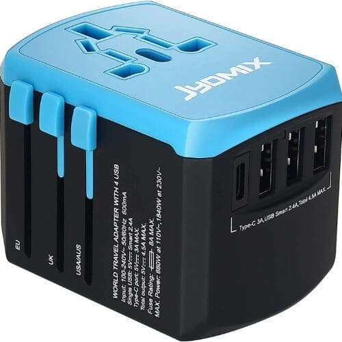 JYDMIX All In One Universal USB Travel Power Adapter Amazing Travel Gifts for Her