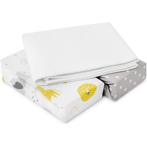 FlyIdeas Next to Me Crib Fitted Sheets 3 Pcs Set Cutest And Unusual Baby Boy Giftsac
