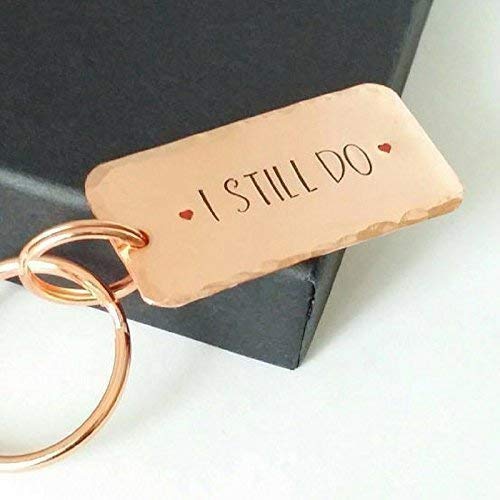Copper I Still Do Red Hearts Keyring with Gift Box