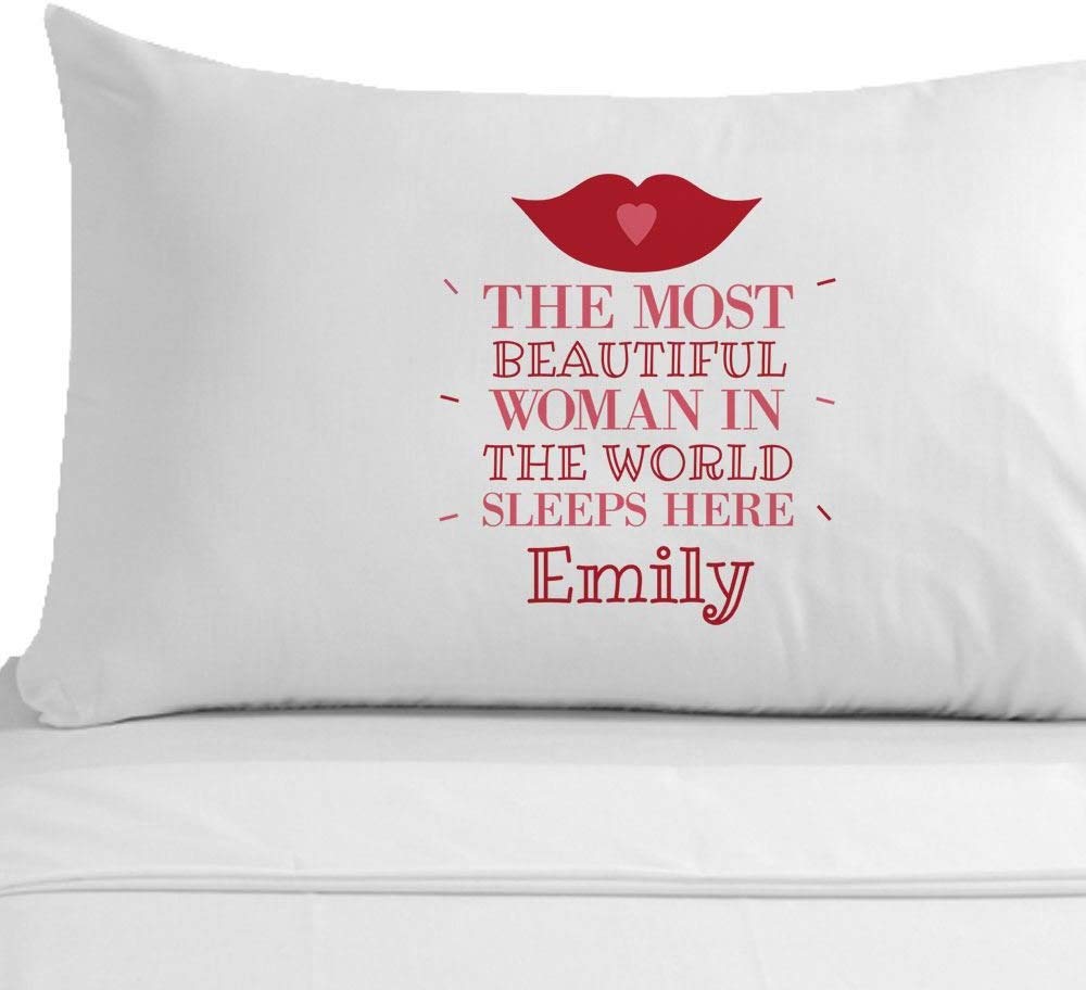 Personalised Most Beautiful Woman In The World Pillowcase