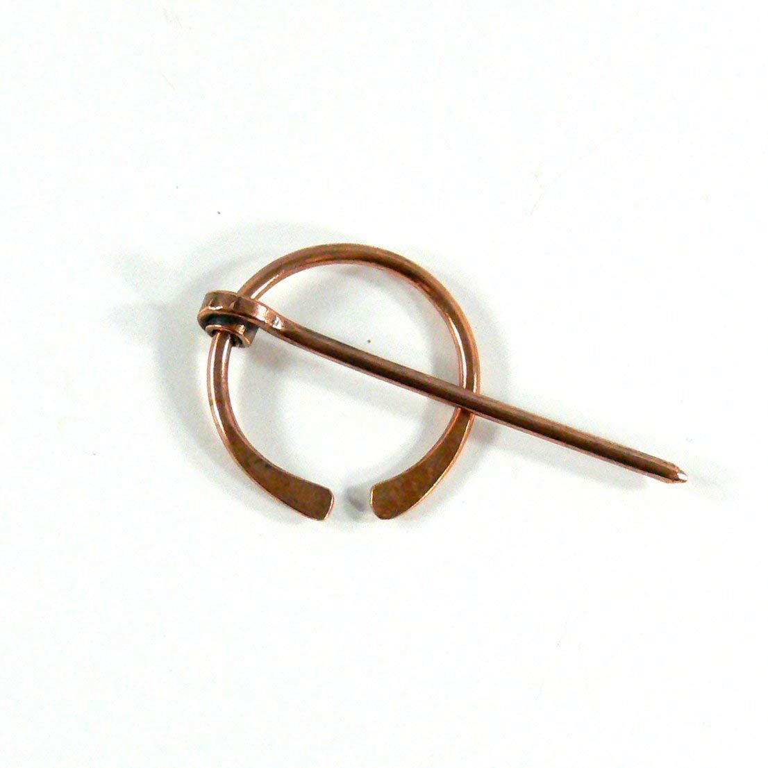 Handmade Copper Penannular Brooch Viking Pin