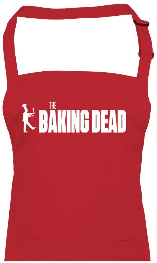 BAKING DEAD- Zombie Series inspired funny parody unisex kitchen chef's apron from Fat Cuckoo