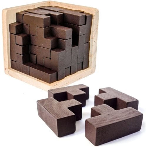 Original 3D Wooden Brain Teaser Puzzle Unusual Gifts For Sisters that she will love