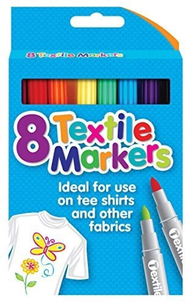 Pack of 8 Quality Colored Fabric Markers T Shirt Pens
