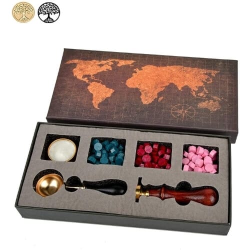 Wax Seal Kit,Vintage Tree of Life Wax Seal Stamp Kit Unusual Gifts For Sisters that she will love
