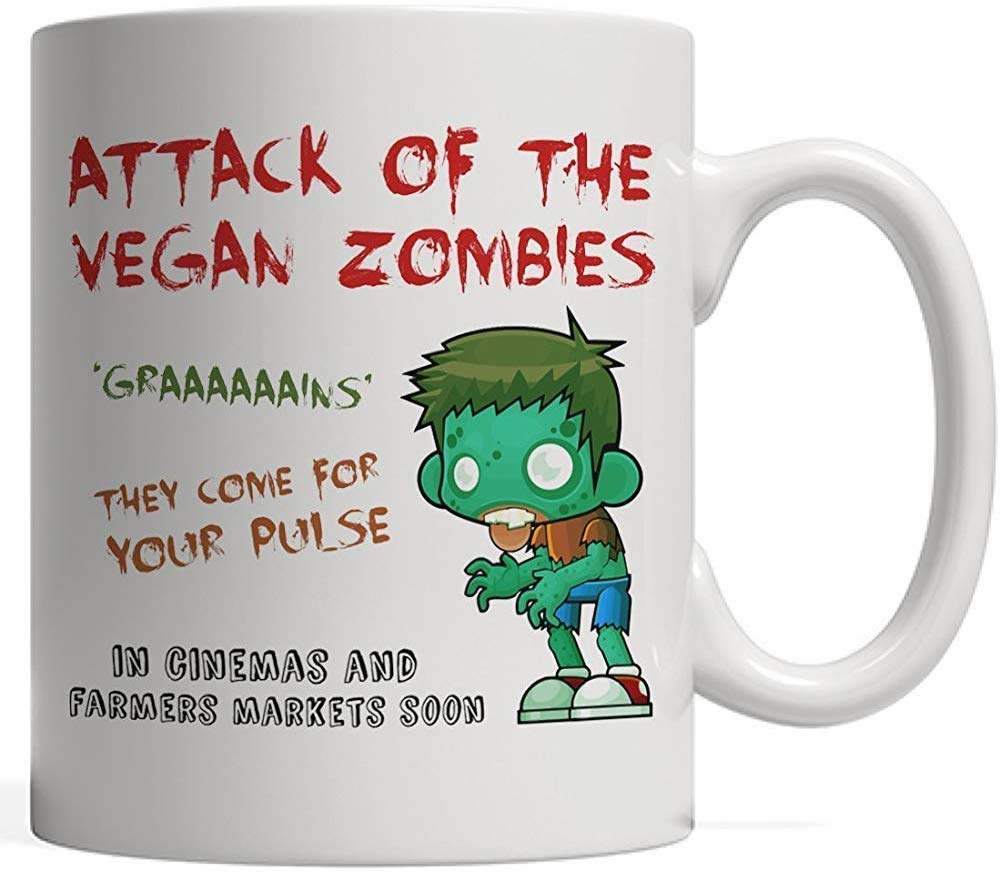 Porcelain Cup Attack of The Vegan Zombies Mug
