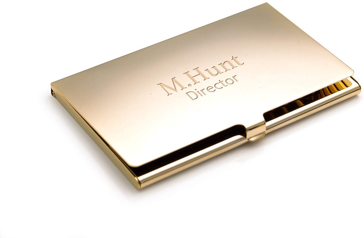 Personalised Gold Plated Business/Credit Card Holder
