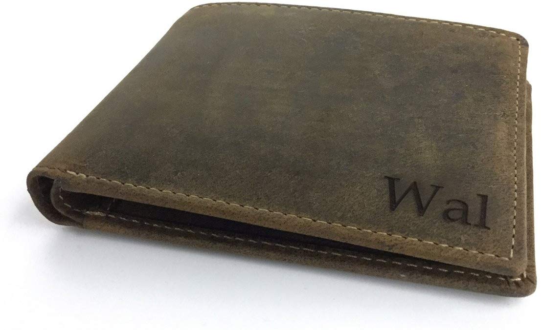 Personalised RFID Genuine Oiled Leather Wallet @ www.gifthome.co.uk