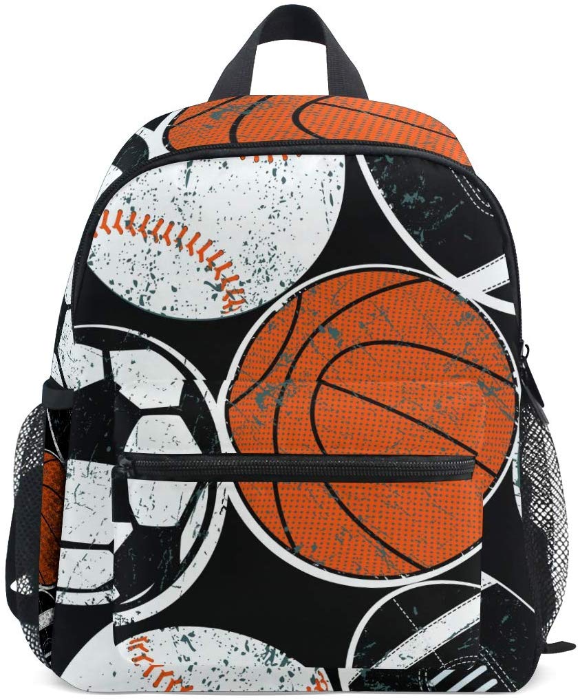 Sports Balls Soccer Baseball Basketball Toddler Backpack