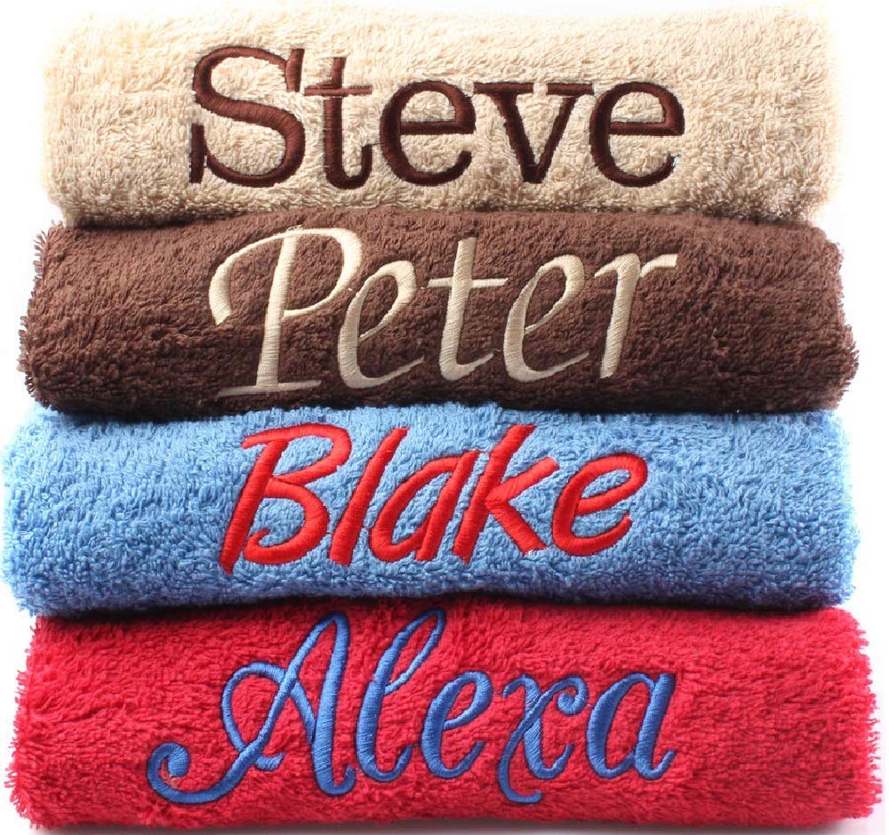 Personalised Embroidered Towels Set @ www.gifthome.co.uk