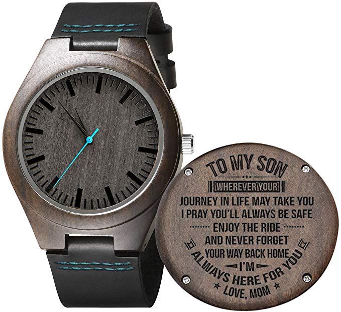Engraved Wooden Watches Personalized Gifts @ www.gifthome.co.uk