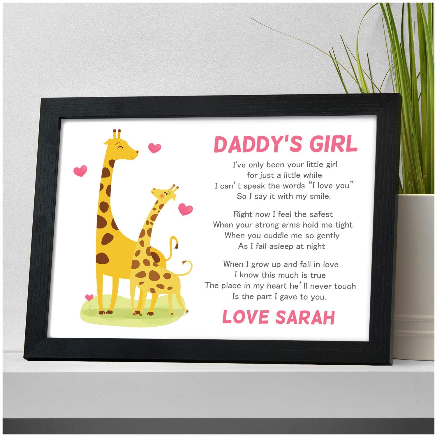 PERSONALISED Daddy's Girl Poem Gifts for Dad