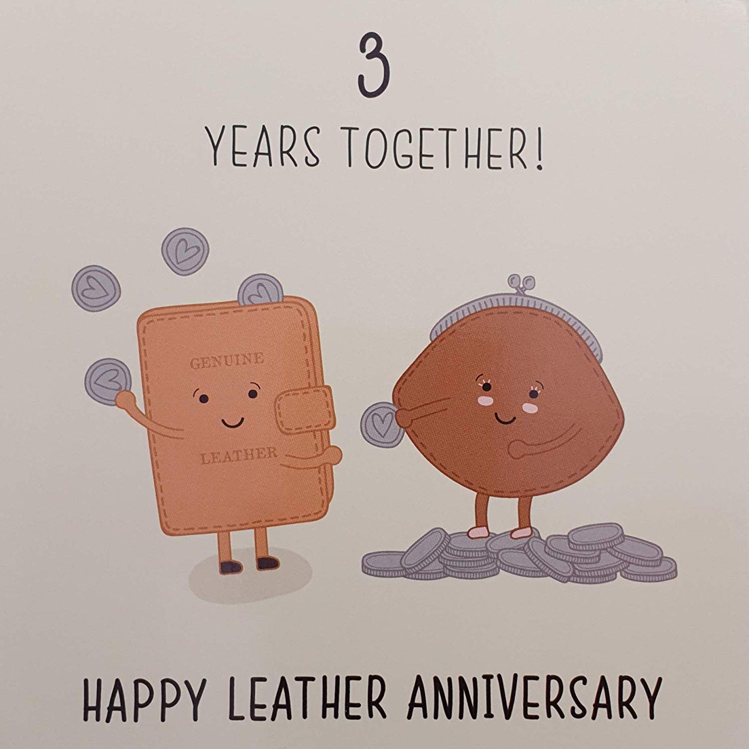3rd Wedding Anniversary Card - Leather Anniversary