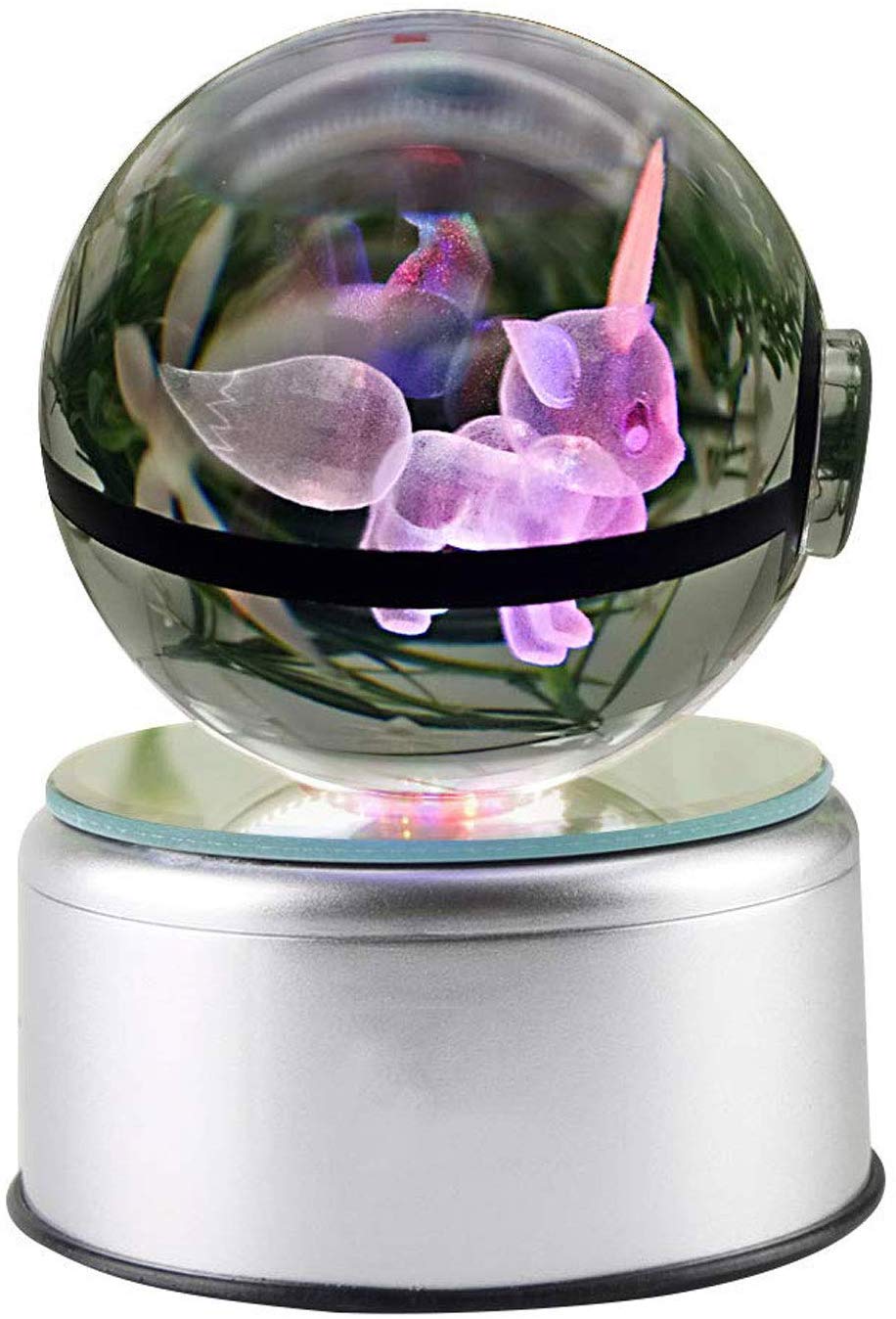3D Crystal Ball LED Night Light With Spinning Base