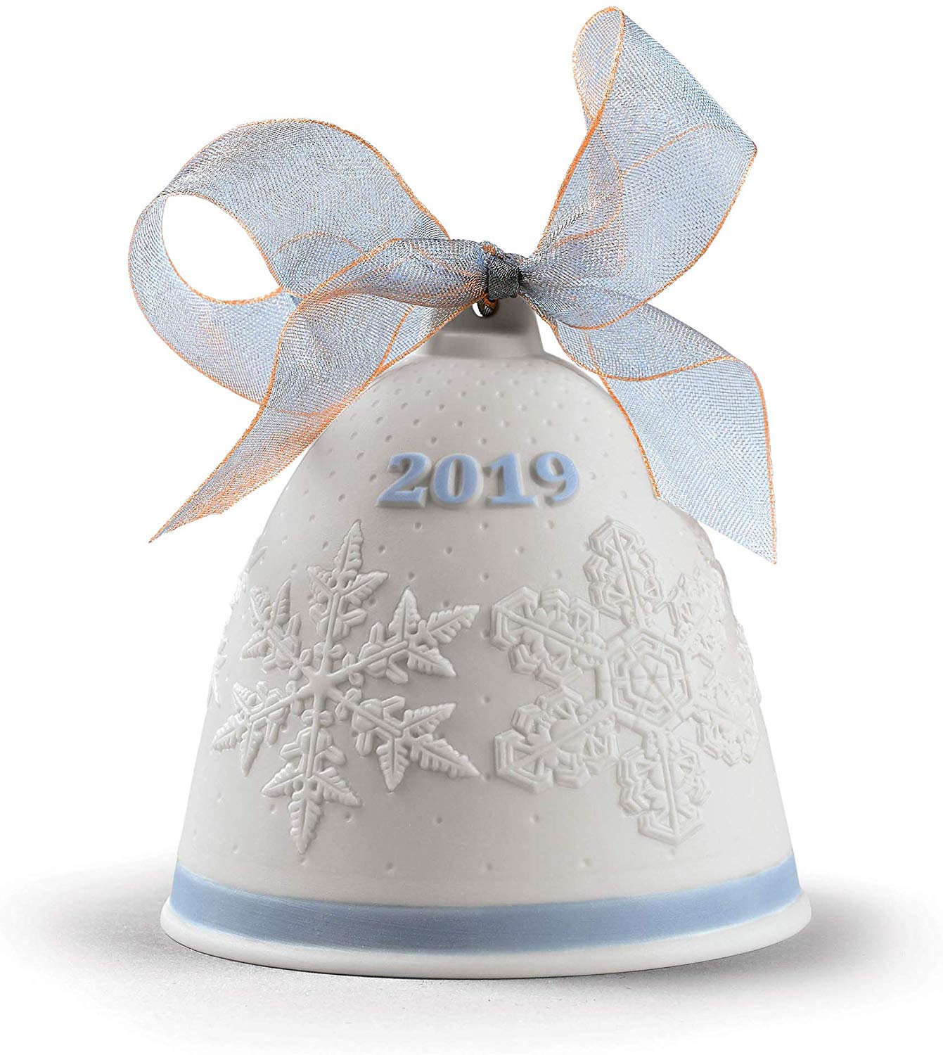 Lladro 2019 Porcelain Blue Christmas Bell
