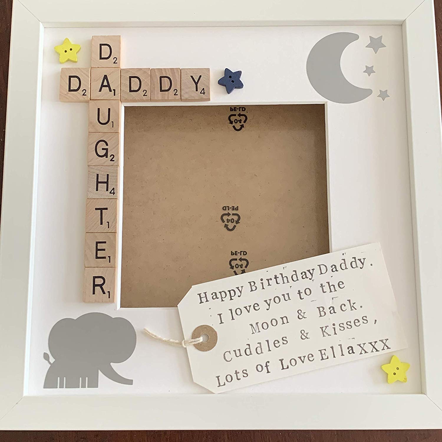 Daddy Daughter Personalised Scrabble Photo Frame