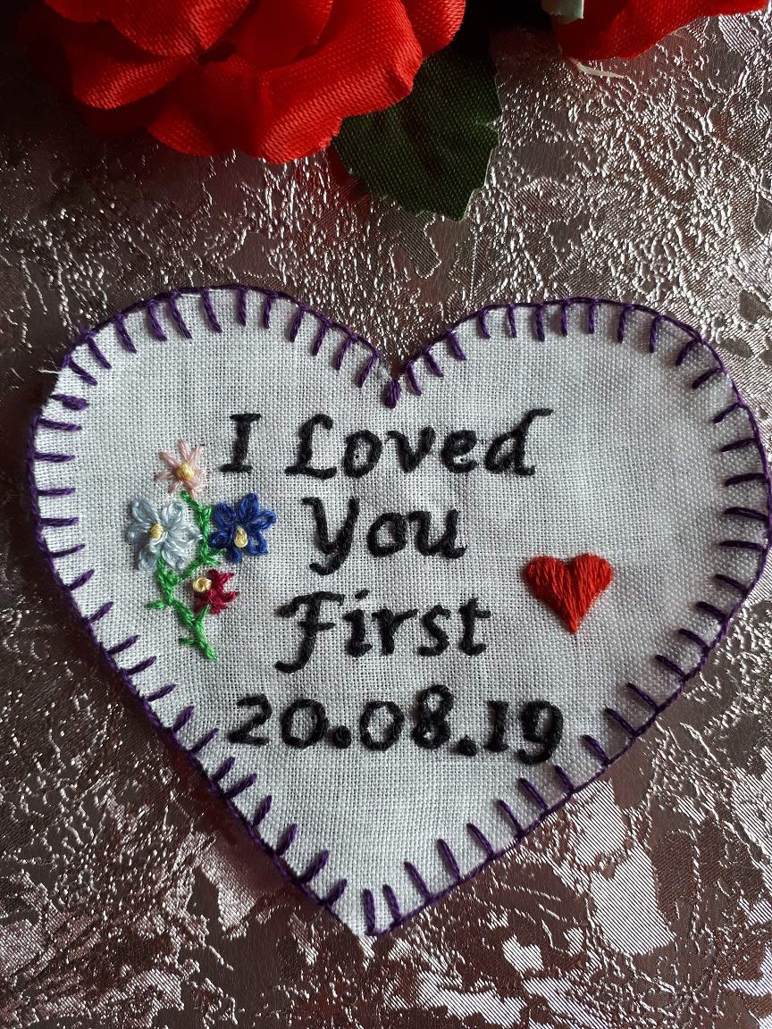 Hand Embroidered Father of the Bride Tie Patch