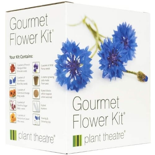 Plant Theatre Gourmet Flower Kit - 6 Edible Flower Varieties to Grow Christmas Presents for Parents