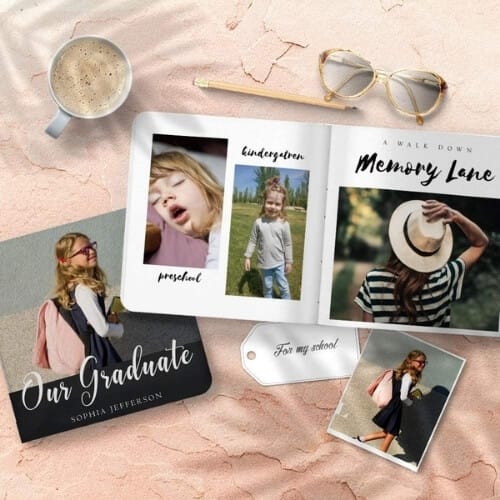 Custom Memory Photo Album Book - Creative & Funny Personalized Graduation Gift for Best Friends, Collage Multi Pictures Printed Our Adventure Scrapbook Frame for Christmas Anniversary Keepsake, 10x10 Gifts To Give Your Best Friend For Her Birthday
