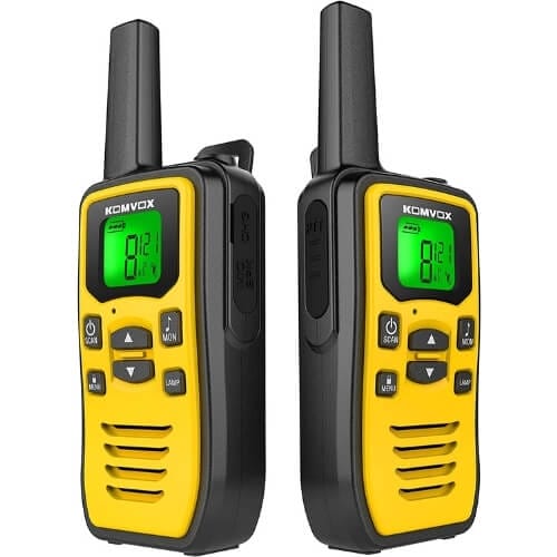 Professional Rechargeable PMR Radio Walkie Talkies for Adult Teenagers, Two Way Radios 8 Channels VOX Scan LCD Display with LED Flashlight, Gifts For 14 Year Old Boys
