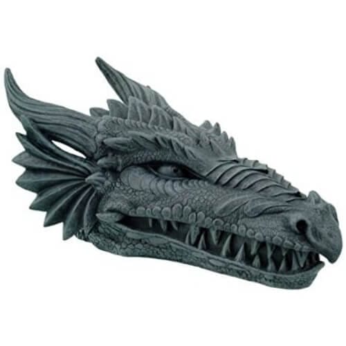 Design Toscano Stryker the Smoking Dragon Gothic Incense Burner Box Statue, Polyresin, Grey Stone, 26.5 cm Gift Ideas for Who Have Everything