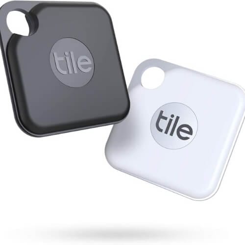 Tile Pro (2020) Bluetooth Item Finder, 2 Pack, Black/White. 120m finding range, 2 year battery, works with Alexa and Google Smart Home. iOS and Android Compatible Gift Ideas for Who Have Everything