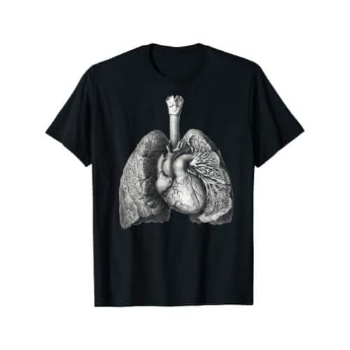 Human heart lungs Vintage medical anatomy Anatomical Lungs T-Shirt Gifts For Nurses