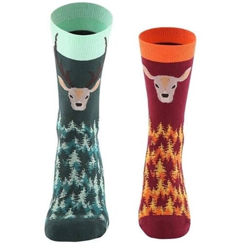Buck and Doe Deer Matching Couple Crew Socks-Gift for Wedding, Engagement, Anniversary, Couples Gift Ideas For Couples Who Have Everything