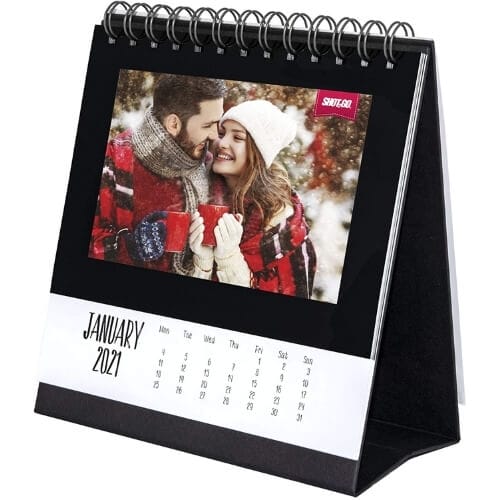 Shot2go 2021 Desktop Photo Calendar Black Romantic Gifts for Him