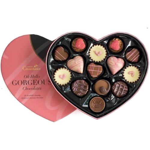 Martin's Chocolatier Box of Chocolates in a Heart Shaped Box Romantic Gifts for Him