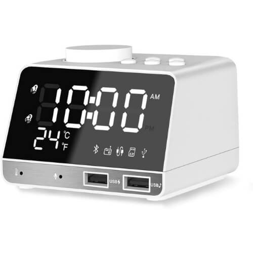 ANOLE Digital Alarm Clock Radio Alarm Clocks Bedside Cool Gadgets for Men