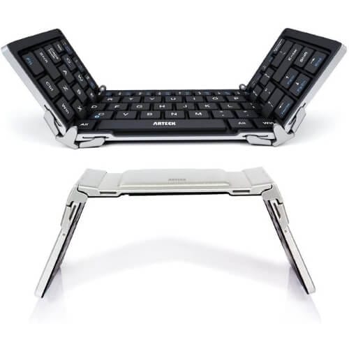 Folding Bluetooth Keyboard, Arteck Portable Folding Bluetooth Keyboard Ultra-Slim Mini Wireless Keyboard Cool Gadgets for Men